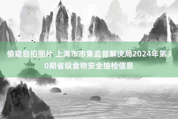 偷窥自拍图片 上海市市集监督解决局2024年第30期省级食物安全抽检信息