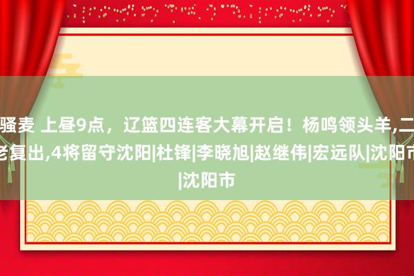 骚麦 上昼9点，辽篮四连客大幕开启！杨鸣领头羊，二老复出，4将留守沈阳|杜锋|李晓旭|赵继伟|宏远队|沈阳市